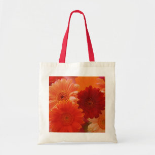 Orange Gerbera Daisy Blume Tragetaschen