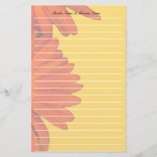 orange Gerbera-Daisy-Blumen Briefpapier