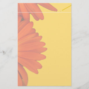 orange Gerbera-Daisy-Blumen Briefpapier