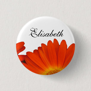 orange Gerbera-Daisy-Blumenknöpfe Button