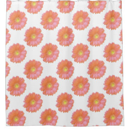 Orange gerbera daisy duschvorhang
