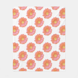 Orange gerbera daisy fleecedecke