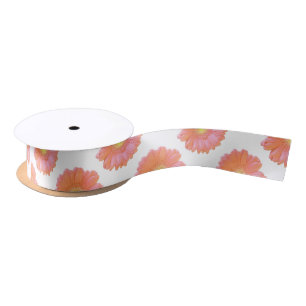 Orange gerbera daisy satinband