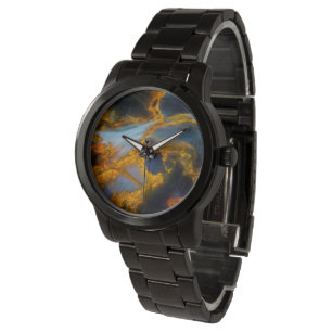 Orange gesäumter Pietersit Armbanduhr