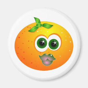 Orange Gesicht Magnet