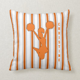 Orange gestreiftes Cheerleader-Kissen Kissen