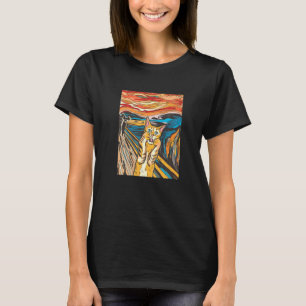Orange getigerte Katze schreit Parodie-Grafik T-Shirt