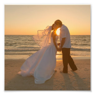 Orange getönte Hochzeit 8"x8" Fotodruck