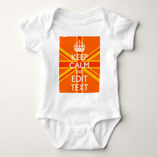 Orange Gewerkschafts-Jack-britischer FlaggeSwag Baby Strampler