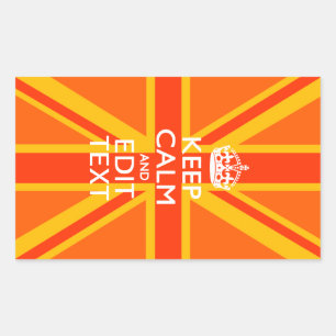 Orange Gewerkschafts-Jack-britischer FlaggeSwag Rechteckiger Aufkleber