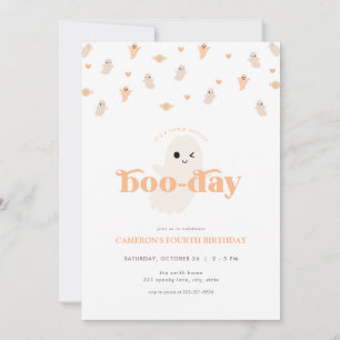 Orange Ghost Halloween Anniversaire Invitation