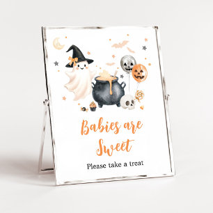 Orange Ghost Little Boo Babys sind Süß Schild