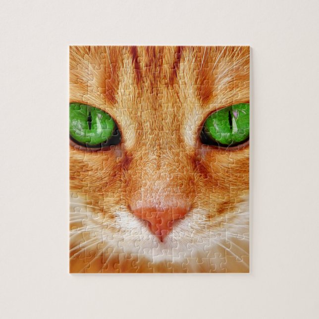 ORANGE GINGER CAT KITTEN PUZZZLE (Vertikal)