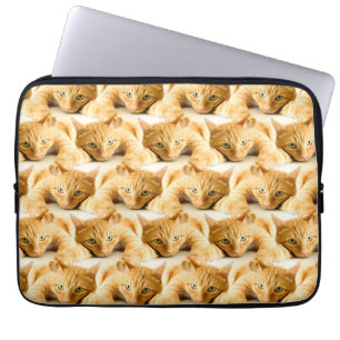 Orange Ginger Cat Pattern Laptopschutzhülle
