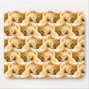 Orange Ginger Cat Pattern Mousepad