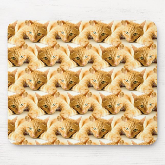 Orange Ginger Cat Pattern Mousepad (Vorne)