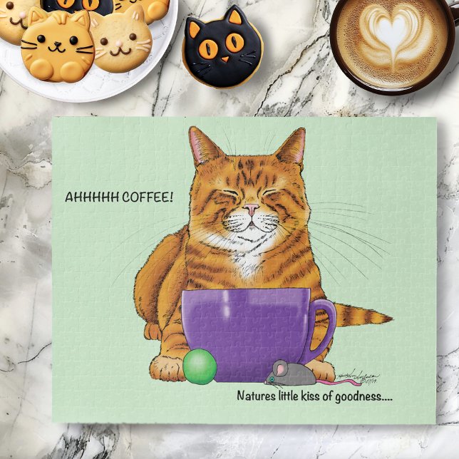 Orange Ginger Coffee Cat Funny (Von Creator hochgeladen)