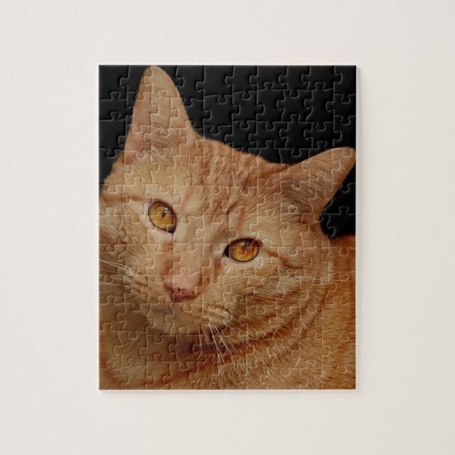 ORANGE GINGER TABBY CHAT JIGSAW PUZZLE (Vertical)