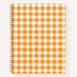Orange Gingham Notebook Notizbuch