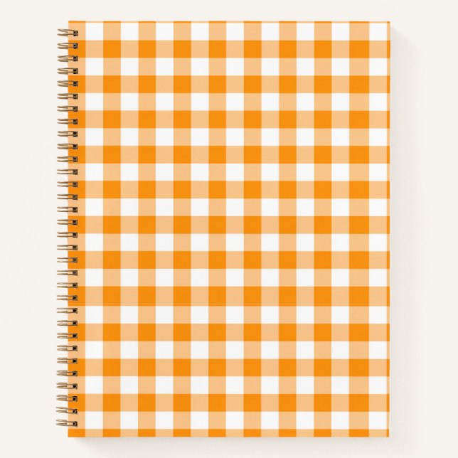 Orange Gingham Notebook Notizbuch (Vorderseite)