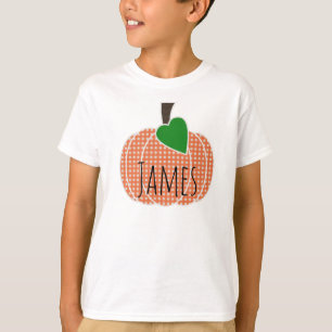 Orange Gingham Pumpkin Fall Erntedank Halloween T-Shirt