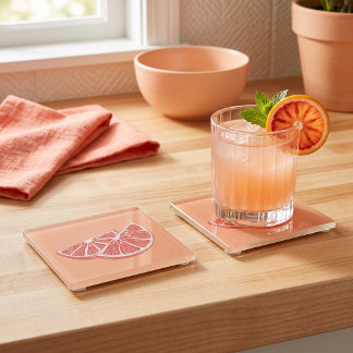 Orange Glasuntersetzer