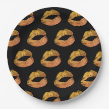 Orange Glitzer Lips Halloween-Party