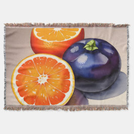 Orange Glow Watercolor Decke