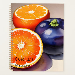 Orange Glow Watercolor Planer