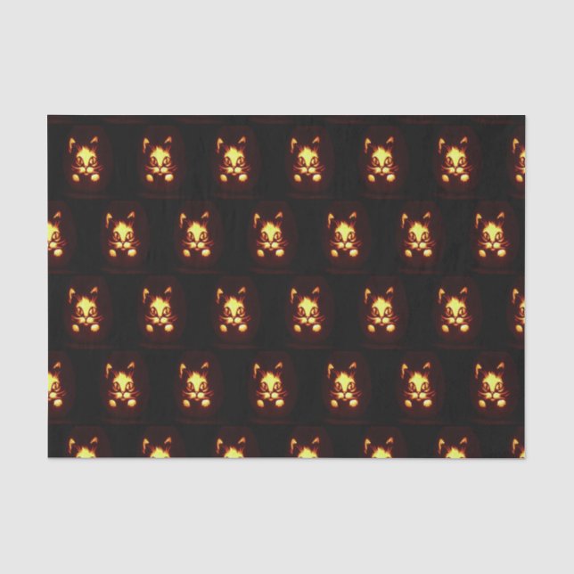 Orange Glows Cat Seidenpapier (Vorderseite)