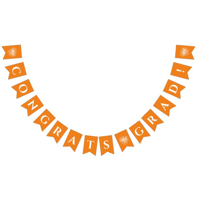 Orange | Glückwunsch Grad Jagdfahnen / Feuerwerksk Wimpelkette (Alle)