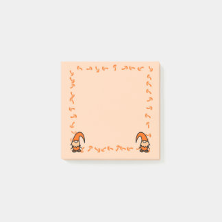 Orange Gnomes with Mushrooms Post it Notes Post-it Klebezettel