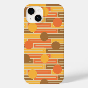 Orange, Gold, braune Rechtecke und Kreise Case-Mate iPhone 14 Hülle
