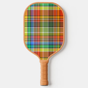 Orange Gold Green Blue Lila Schwarz-weiß Kariert Pickleball Schläger