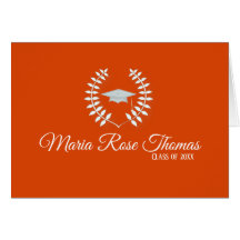 Orange Grad Dankeschön (4,25" x 5,5"), Karte