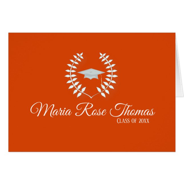 Orange Grad Dankeschön (4,25" x 5,5"), Karte (Vorderseite (Horizontal))