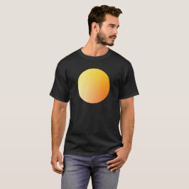 Orange Gradient Circle Vignette Abstract Design T-Shirt