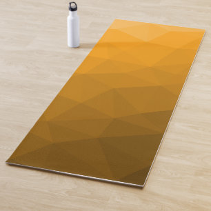 Orange Gradient Geometric Mesh Pattern Yogamatte