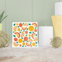 Orange Grapefruit Citrus Pattern
