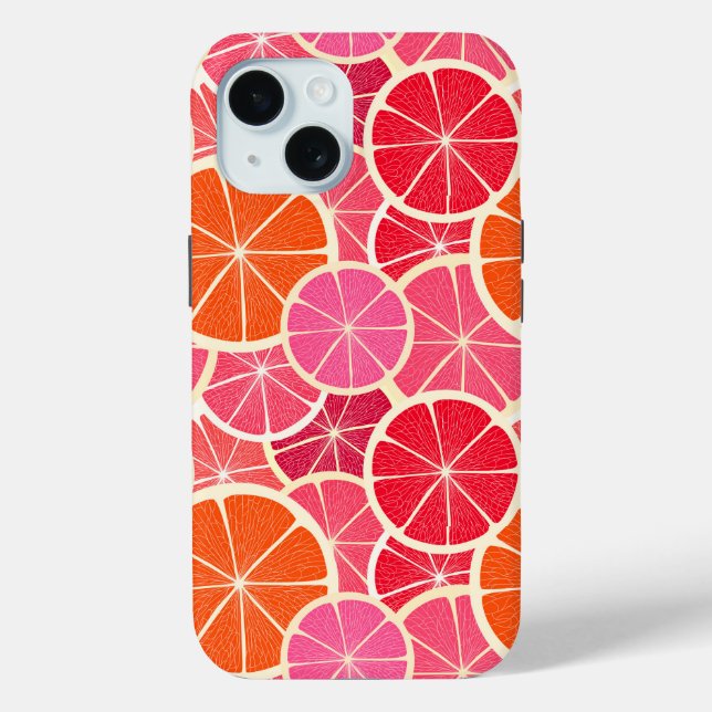 Orange & Grapefruit Zitrusfrüchte Muster Case-Mate iPhone Hülle (Rückseite)
