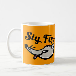 Orange graphique de tasse de renard astucieux