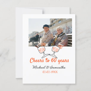 Orange gratuliert zur 60-jährigen Hochzeit  Postkarte