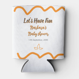 Orange graue Retro spanische Babydusche boho moder Dosenkühler