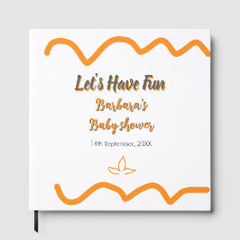 Orange graue Retro spanische Babydusche boho moder Gästebuch