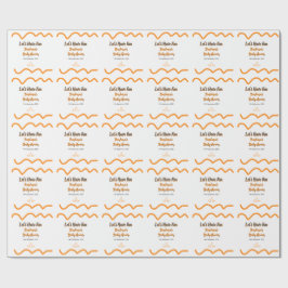 Orange graue Retro spanische Babydusche boho moder Geschenkpapier