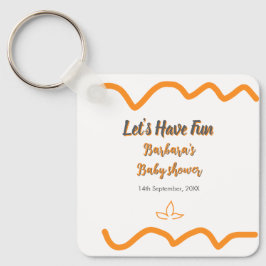 Orange graue Retro spanische Babydusche boho moder Schlüsselanhänger