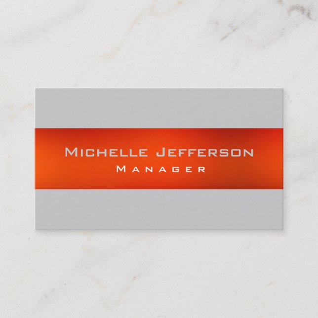 Orange Gray Creative Manager Business Card Visitenkarte (Vorderseite)