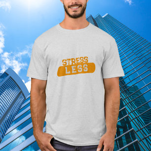 Orange Gray Typografy Graphic T - Shirt
