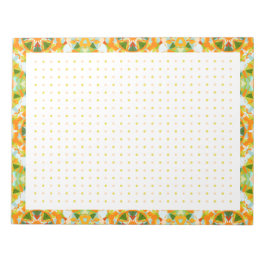Orange Green Back to School Dot Grid BuJo Planer Notizblock