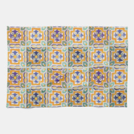 Orange-Green-Blue Tile Küchentücher
